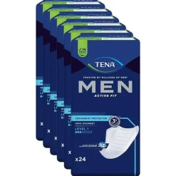 TENA® MEN ACTIVE FIT Level 1 Einlagen bei Inkontinenz, 6X24 St