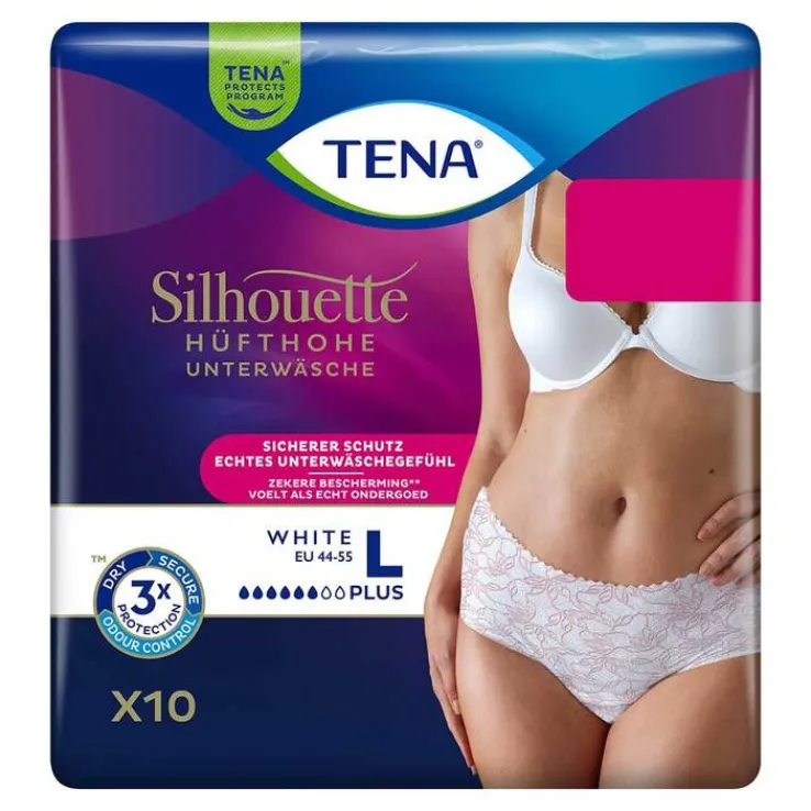 Tena Silhouette Plus L white Inkontinenz Pants, 10 St