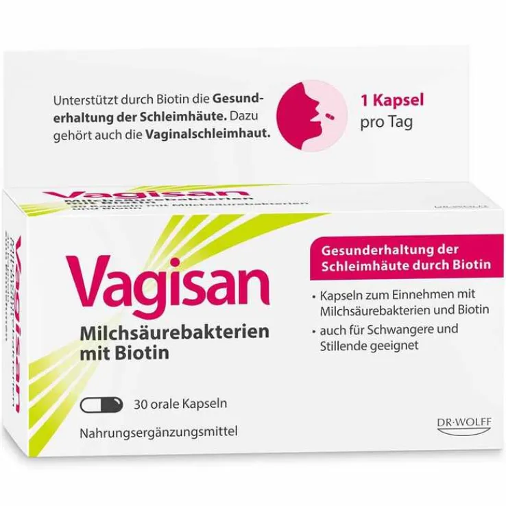 Vagisan Milchsäurebakterien mit Biotin Kapseln, 30 St