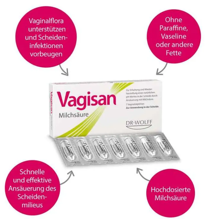 Vagisan Milchsäure Vaginalzäpfchen, 7 St