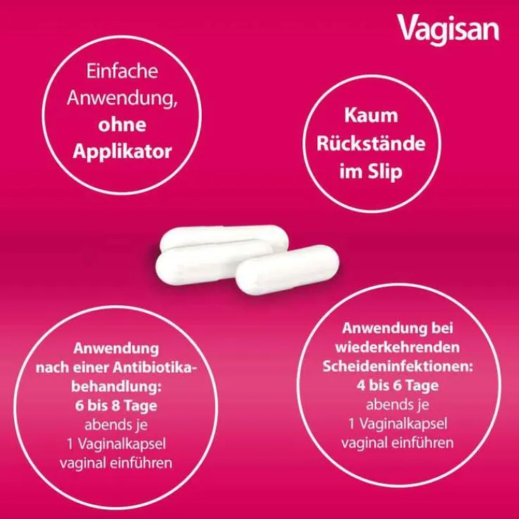 Vagisan Probioflora Milchsäure-Bakterien Hartkapseln , 8 St