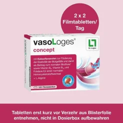Vasologes concept Filmtabletten, 120 St