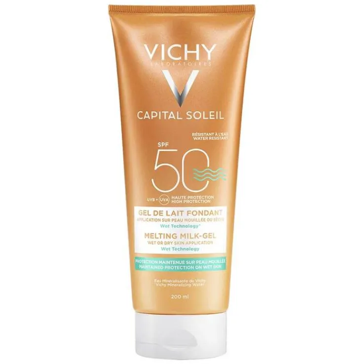 Vichy Idéal Soleil Wet Gel-Milch LSF 50, 200 ml