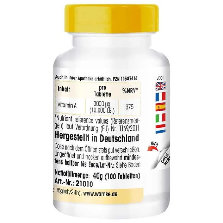 Vitamin A 10.000 I.E. Tabletten, 100 St