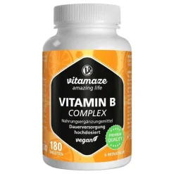 Vitamin B Complex hochdosiert vegan Tabletten, 180 St