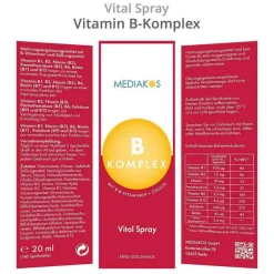 Vitamin B Komplex Mediakos Vital Spray vegan, 20 ml