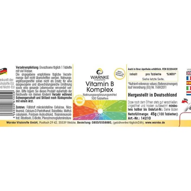 Vitamin B Komplex Tabletten, 100 St
