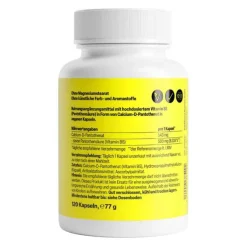 Vitamin B5 Pantothensäure 500 mg Kapseln, 120 St
