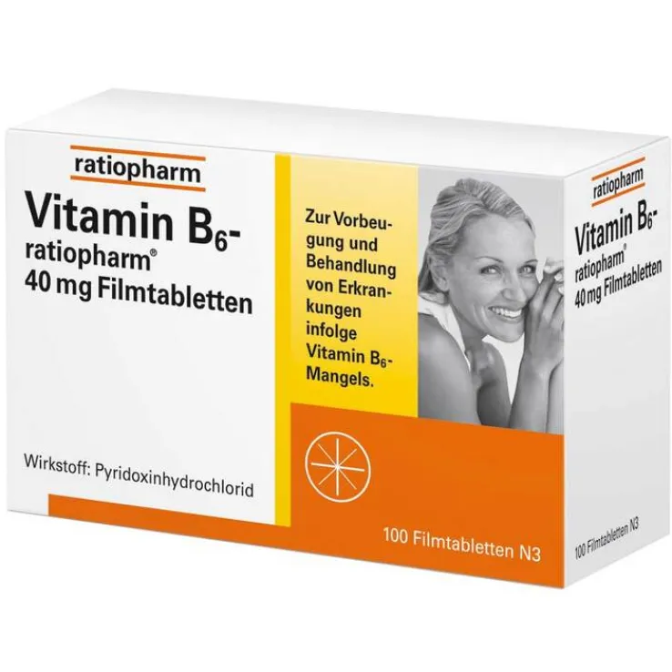 Vitamin-B6-ratiopharm® 40 mg Filmtabletten, 100 St