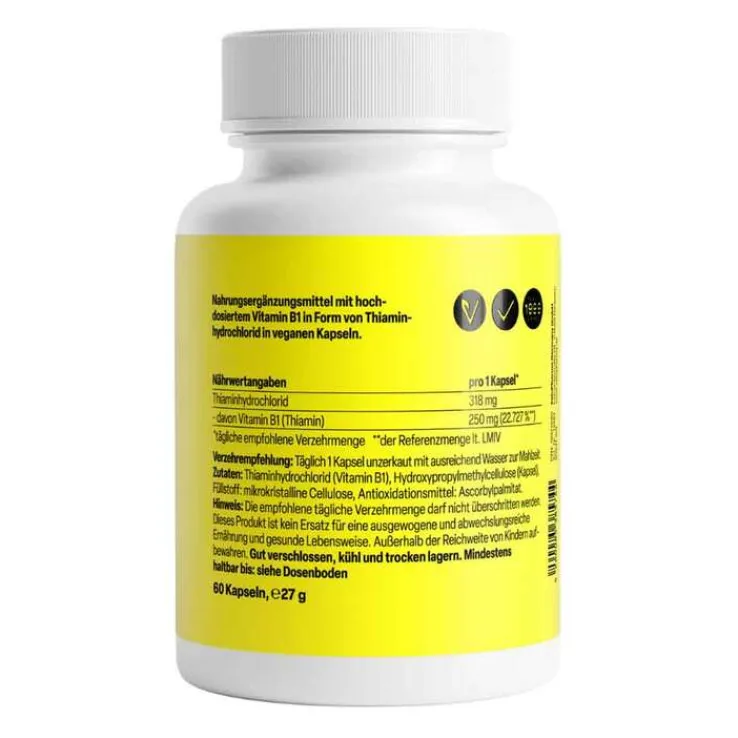 Vitamin B1 Thiamin 250 mg Kapseln Zeinpharma, 60 St