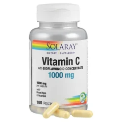 Vitamin C 1000 mg + Hagebutte + Acerola & Bioflavon.Kapseln , 100 St