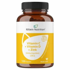Vitamin C + Vitamin D + Zink Immunsystem Ultra Kapseln, 120 St