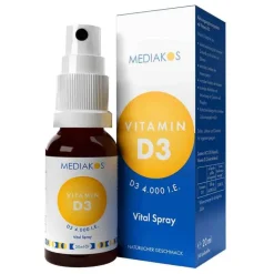 Vitamin D3 4000 I.E. Mediakos Vital Spray, 20 ml