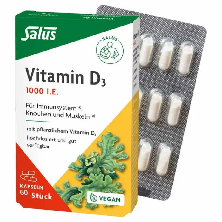 Vitamin D3 1000 I.E.vegan Kapseln Salus, 60 St