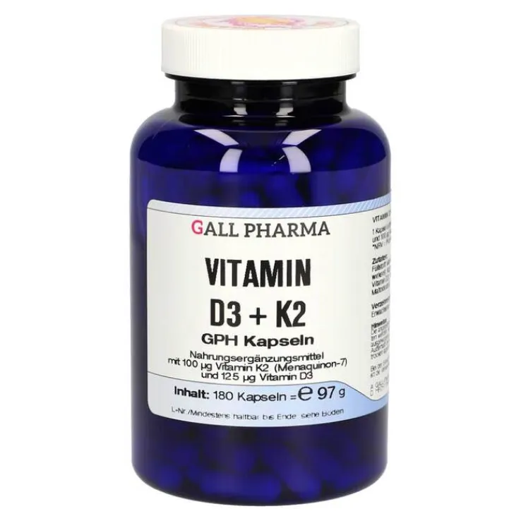 Vitamin D3 + K2 GPH Kapseln, 180 St