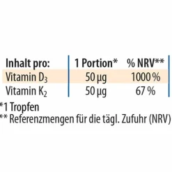 Vitamin D3K2 Öl forte Dr. Jacob`s Tropfen, 20 ml