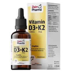 Vitamin D3 + K2 MK-7 Tropfen hochdosiert, 25 ml