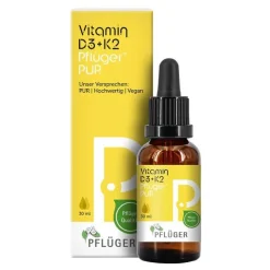 Vitamin D3 + K2 Pflüger Pur 500 I.E. / 25 µg Tropfen, 30 ml