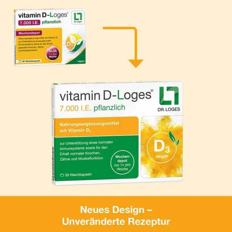 Vitamin D-Loges 7.000 I.E. pflanzlich Wochendepot, 30 St