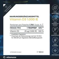 Vitamin D3 Tropfen 1.000 I.E., 50 ml