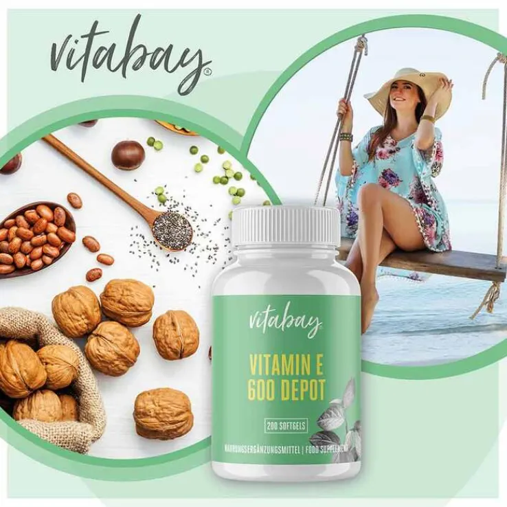Vitamin E 600 I.E. Depot vegan hochdosiert Weichk., 200 St