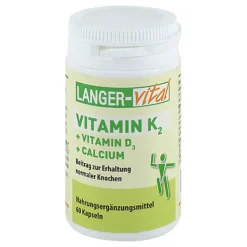 Vitamin K2 + D3 + Calcium Kapseln, 60 St