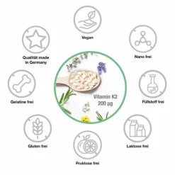 Vitamin K2 200 µg MK-7 vegan hochdosiert Tabletten, 90 St