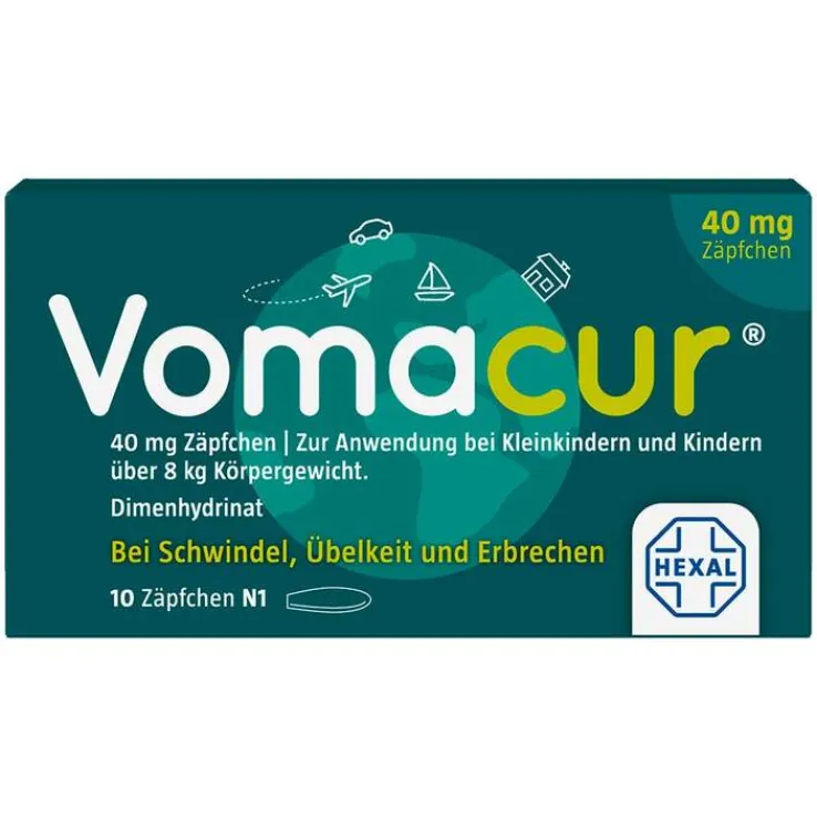 Vomacur® 40 mg Zäpfchen, 10 St
