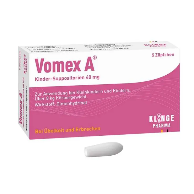 Vomex A® Kinder-Suppositorien 40 mg, 5 St
