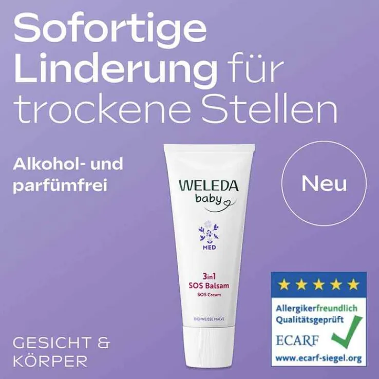 Weleda 3in1 SOS Balsam weiße Malve, 10 ml
