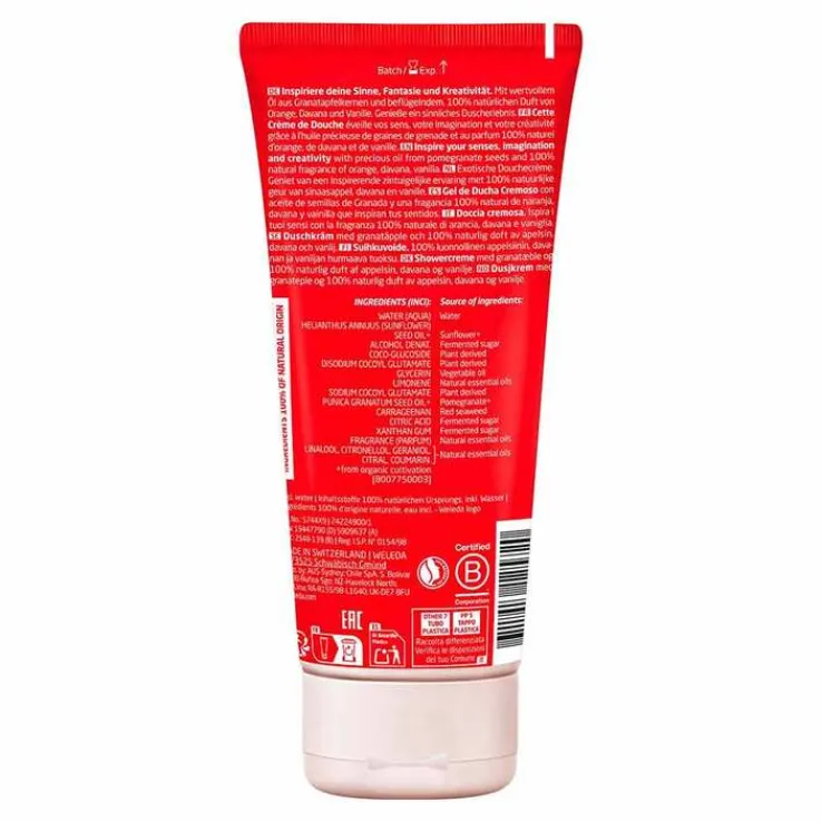 Weleda Inspire Shower Cream Granatapfel, 200 ml