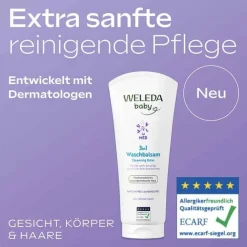 Weleda 3in1 Waschbalsam weiße Malve, 200 ml
