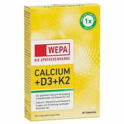 Wepa Calcium + D3 + K2 Tabletten, 30 St