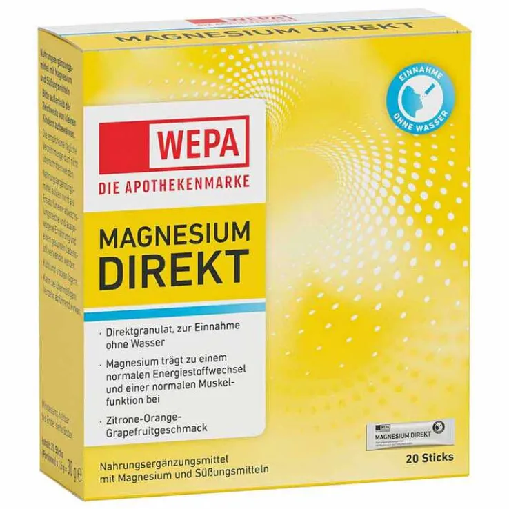 Wepa Magnesium Direkt Sticks, 20 St