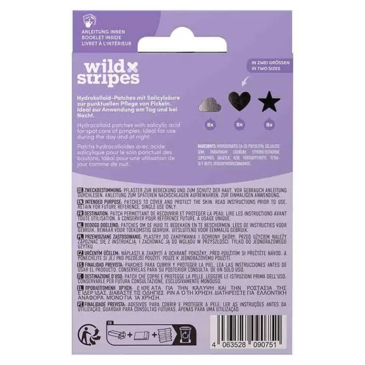 Wild Stripes Anti-Pickel Patches Holo Clear, 24 St