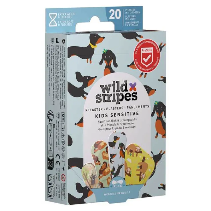 Wild Stripes Kids sensitiv Animal Fun Pflaster, 20 St