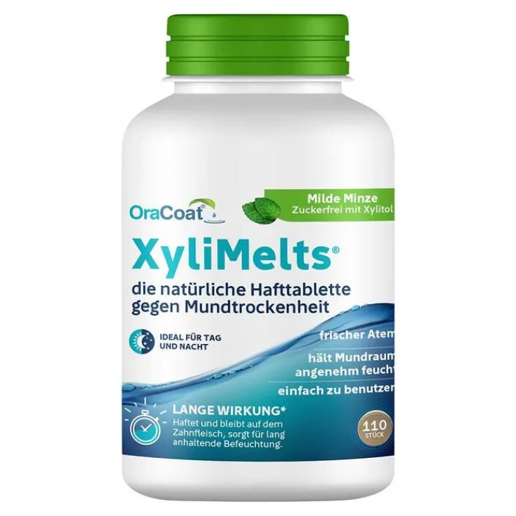 Xylimelts Hafttabletten milde Minze Oracoat, 110 St