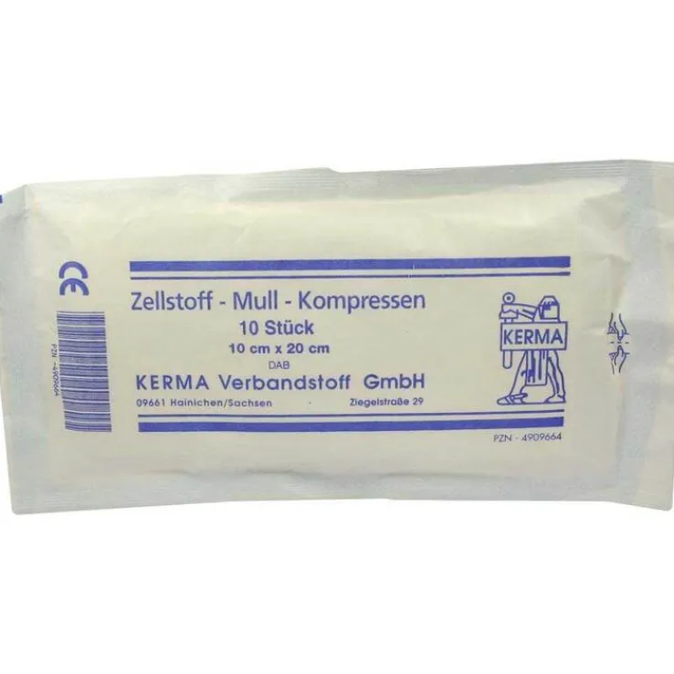 Zellstoff Mullkompressen 10c, 10 St