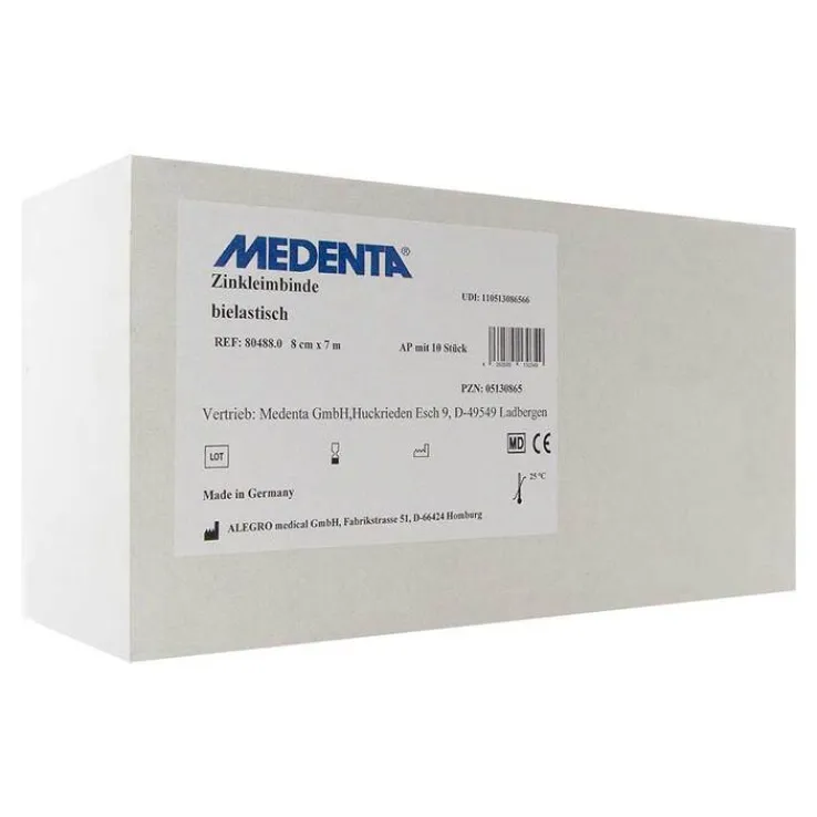 Zinkleimbinde 7mx8cm, 10 St