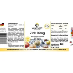 Zink 15 mg Tabletten, 250 St