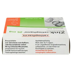 Zink Ratiopharm 25 mg Brausetabletten, 20 St