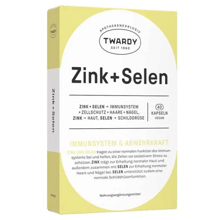 Zink + Selen Kapseln vegan, 40 St