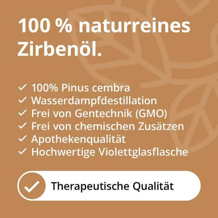 Zirbenöl naturrein ätherisch, 10 ml